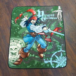 Disney Pirates Of The Caribbean Jack Sparrow Worlds End Throw Blanket 58" x 50"